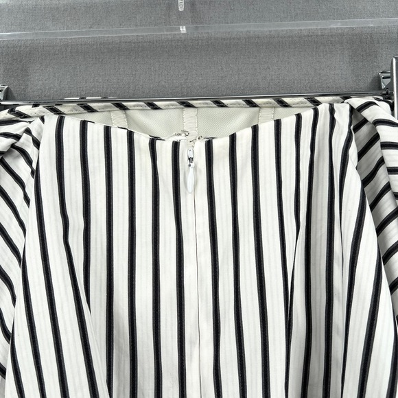 CAROLINE CONSTAS Carmen Tiered Off the Shoulder Top Womens XS White Black Stripe - Picture 10 of 16